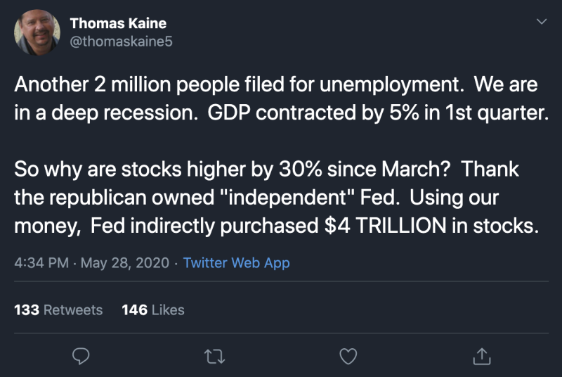 Thomas Kaine Comments On The Unemployment.