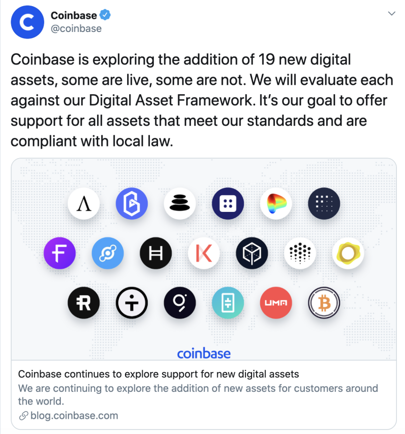 Image source: Twitter @coinbase