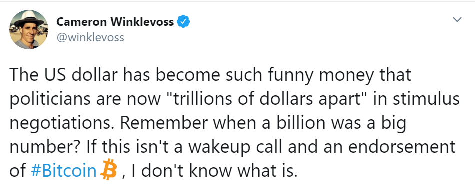 Image Source: Twitter @winklevoss